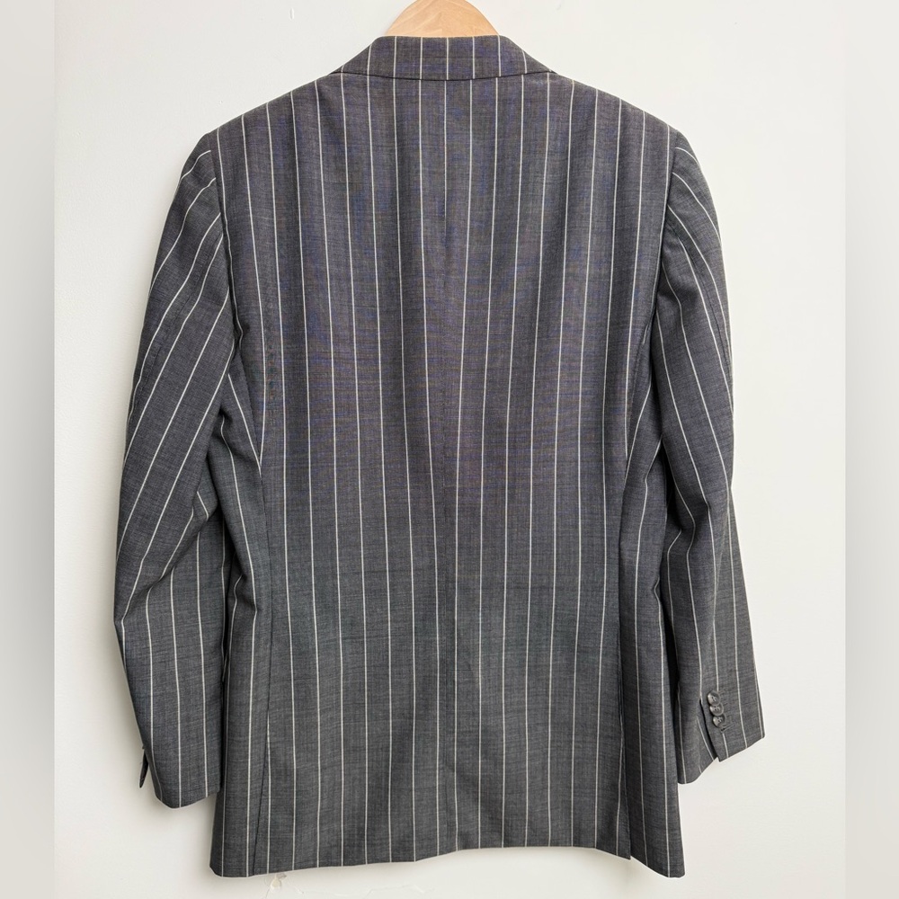 SuitSupply gray pinstripe wool 2pc suit - vitale barberis canonico eu 48/ us 38 - Picture 4 of 11